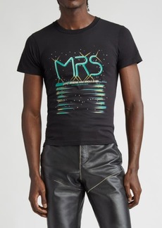 Martine Rose Shrunken Cotton Graphic T-Shirt