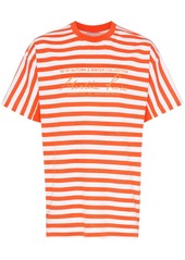 Martine Rose striped logo print cotton T-shirt
