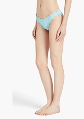 MARYSIA - Antibes reversible textured stretch-crepe low-rise bikini briefs - Green - XS