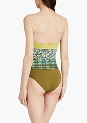 MARYSIA - Garden printed bandeau swimsuit - Green - XXS