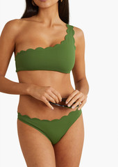 MARYSIA - Santa Barbara reversible textured stretch-crepe low-rise bikini briefs - Green - XXL