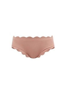 Marysia - Spring Scalloped-edge Bikini Briefs - Womens - Pink - XS