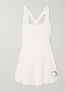 Marysia Net Sustain Serena Scalloped Recycled Seersucker Tennis Dress