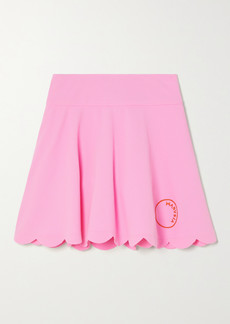Marysia Venus Scalloped Stretch-seersucker Tennis Skirt