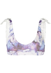Marysia watercolour print bikini top
