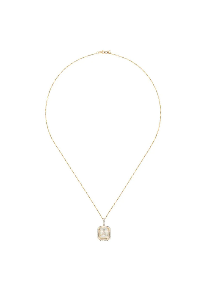 Mateo 14kt gold A initial necklace