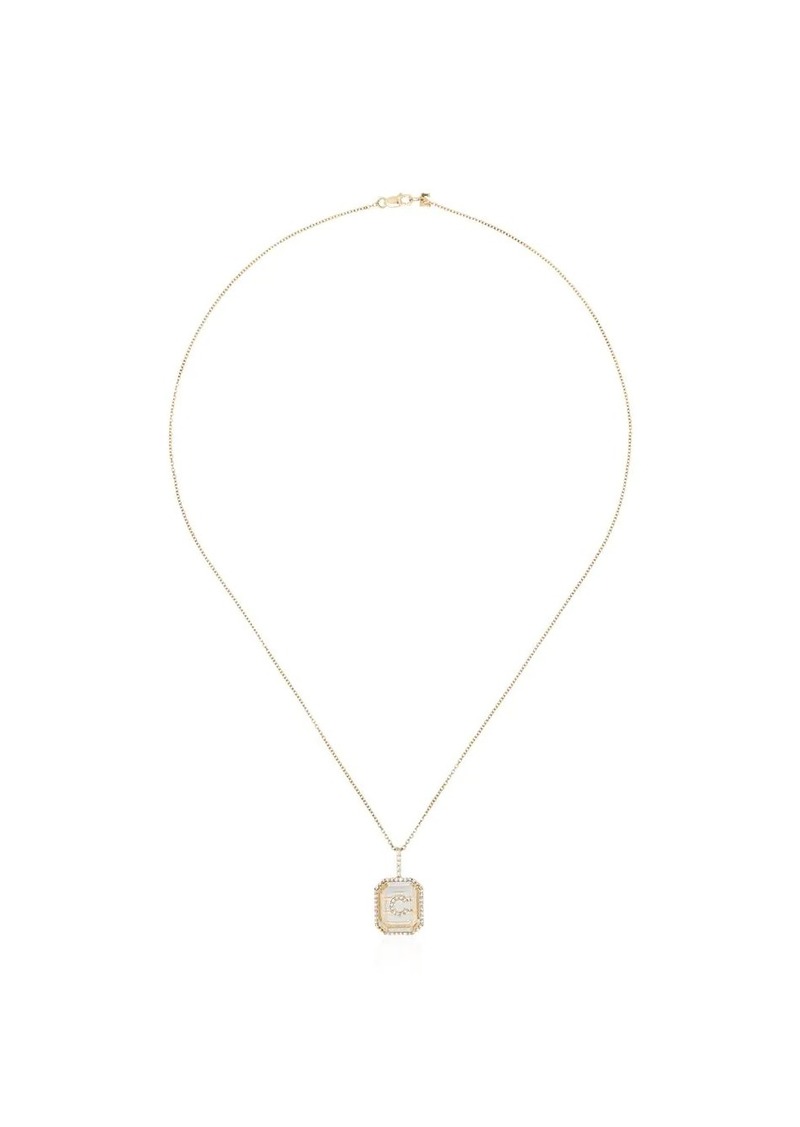 Mateo 14kt gold C initial necklace