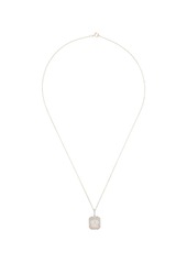Mateo crystal frame initial necklace