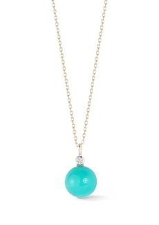 Mateo 14kt yellow gold Dot turquoise and diamond necklace