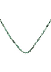 Mateo 14kt yellow gold emerald beaded necklace