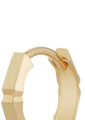 Mateo 14kt yellow gold faceted huggie earrings