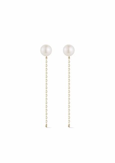 Mateo 14kt yellow gold pearl chain drop earrings