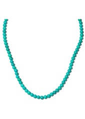 Mateo 14kt yellow gold turquoise beaded necklace