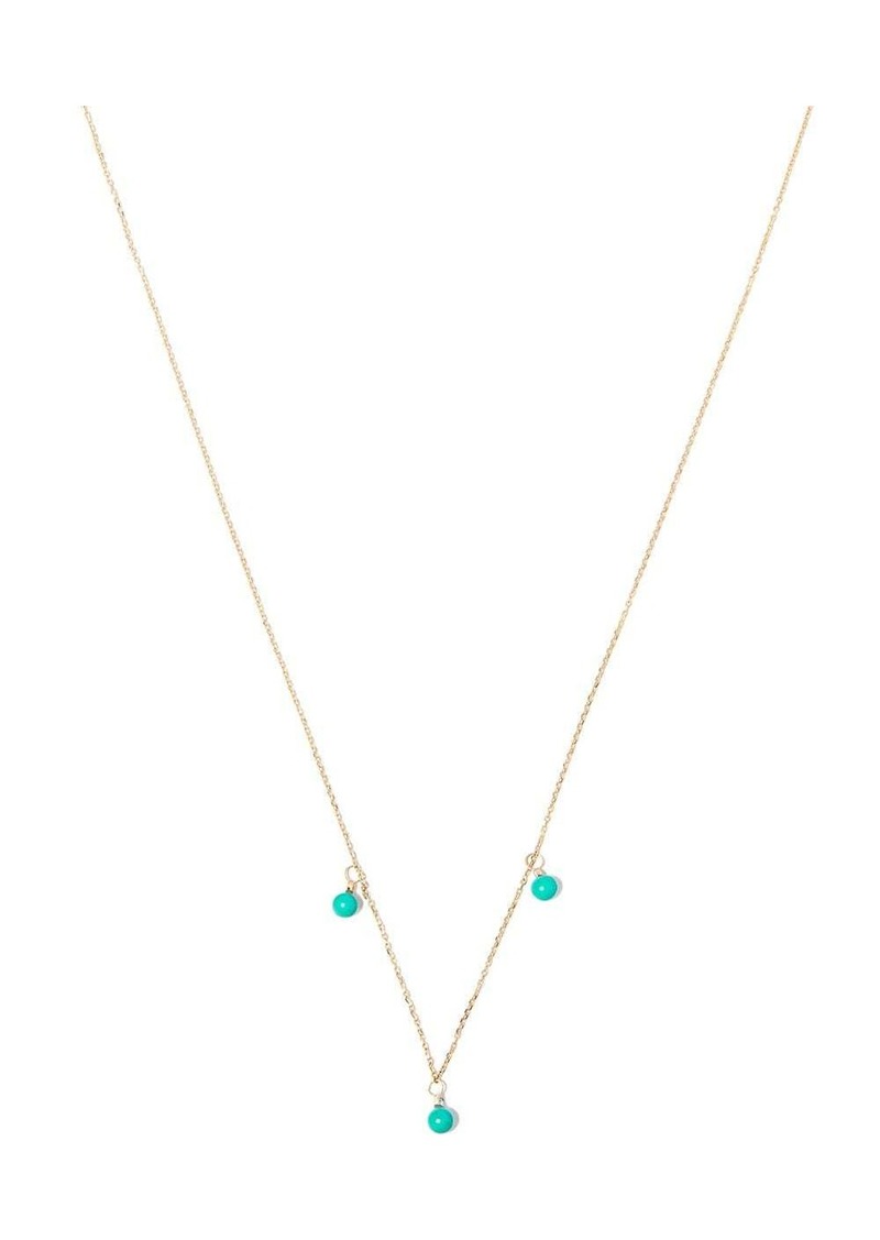 Mateo 14kt yellow gold turquoise necklace