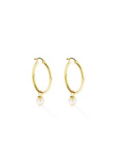 Mateo Pearl & 14kt gold small hoop earrings