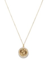 Mateo Pisces large diamond & 14kt gold zodiac necklace