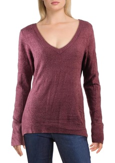 Matty M Womens V-Neck Stretch Pullover Sweater