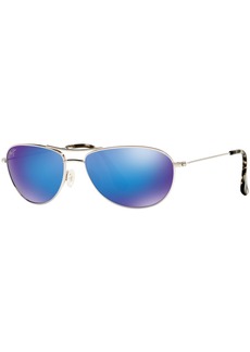 Maui Jim Baby Beach Polarized Sunglasses , 245 - SILVER SHINY/BLUE MIRROR POLAR