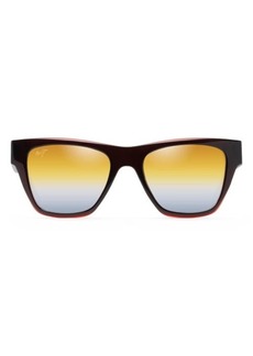 Maui Jim 'Ekolu 53.5mm PolarizedPlus2® Sunglasses in Brown/red/tan/Mirror Gold at Nordstrom