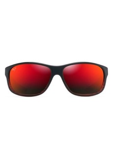 Maui Jim Kaiwi Channel 62mm PolarizedPlus2 Rectangular Sunglasses