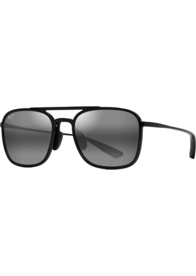 Maui Jim Keokea Polarized Aviator Sunglasses, Men's, Black