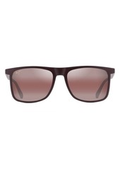 Maui Jim Makamae 56mm Polarized Square Sunglasses