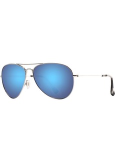 Maui Jim Mavericks Polarized Sunglasses, Men's, Silver/Blue
