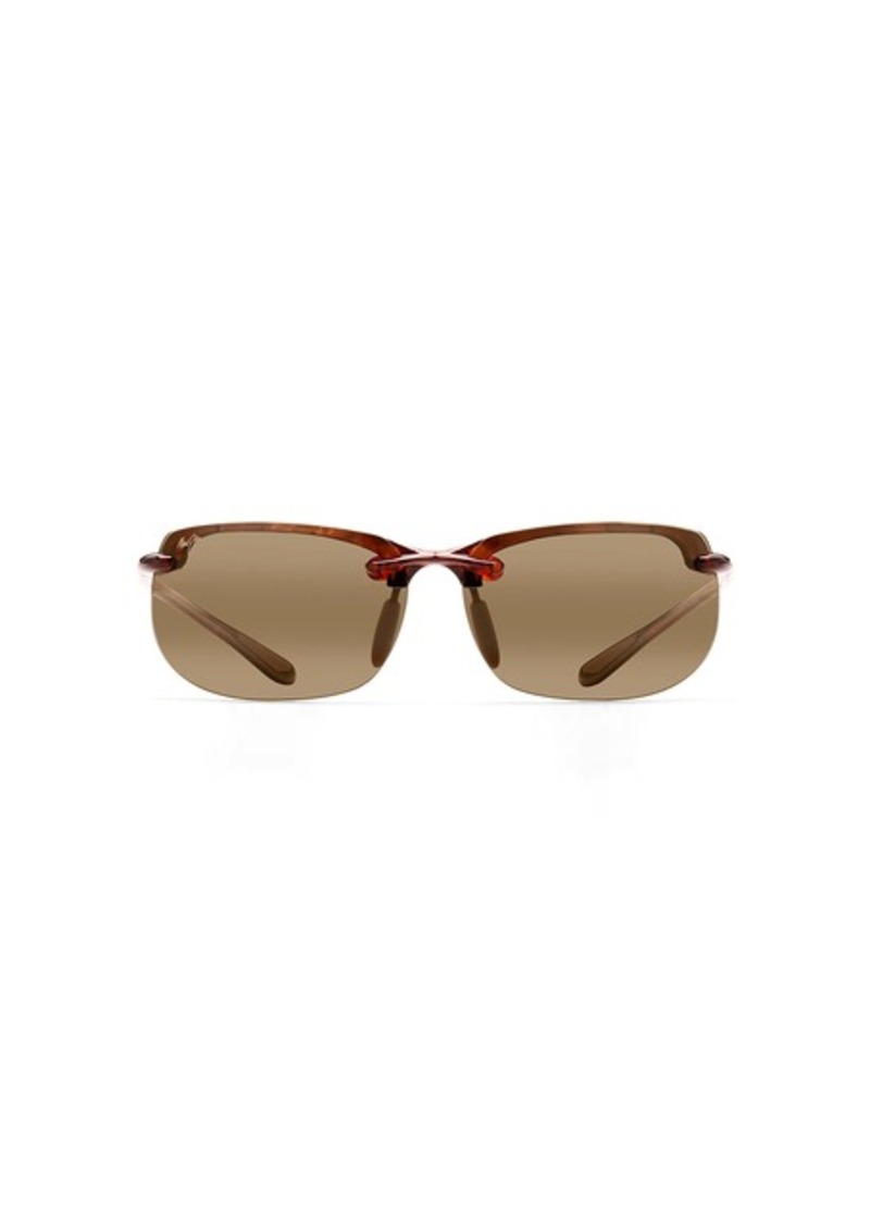 Maui Jim Men's and Women's Banyans Polarized Universal Fit Rimless Sunglasses Tortoise/HCL® Bronze