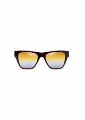 Maui Jim Men's and Women's Ekolu Polarized Classic Sunglasses Brown/Red/Tan/Dual Mirror Gold to Silver