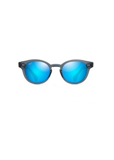 Maui Jim Men's and Women's Joy Ride Polarized Classic Sunglasses Translucent Dove Grey/Blue Hawaii