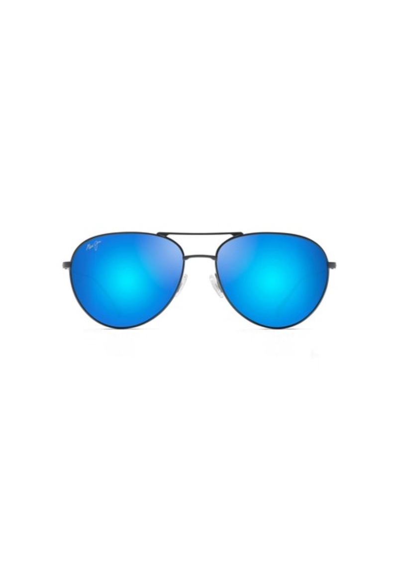 Maui Jim Men's and Women's Walaka Polarized Aviator Sunglasses Dove Grey/Blue Hawaii