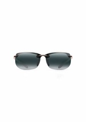 Maui Jim Men's and Women's Banyans Polarized Rimless Sunglasses Gloss Black/Neutral Grey