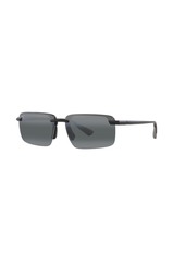 Maui Jim Men's Polarized Sunglasses, Laulima - Matte Black