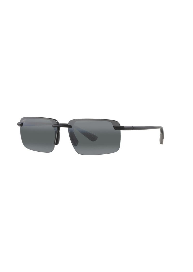 Maui Jim Men's Polarized Sunglasses, Laulima - Matte Black