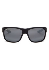 Maui Jim Men's Southern Cross Polarized Square Wrap Sunglasses, 63mm