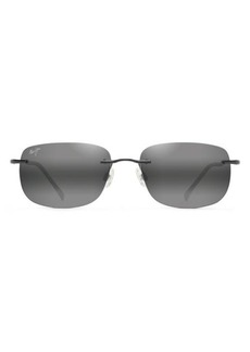 Maui Jim Ohai 59.5mm Polarized Rectangular Sunglasses