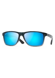 Maui Jim Onshore 58mm Polarized Sunglasses in Blue Black Stripe at Nordstrom