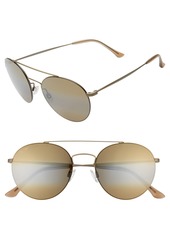 Maui Jim Pele's Hair 53mm PolarizedPlus2(R) Round Flat Front Sunglasses in Gold/Bronze at Nordstrom