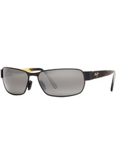 Maui Jim Polarized Black Coral Polarized Sunglasses , 249 - Black/Grey