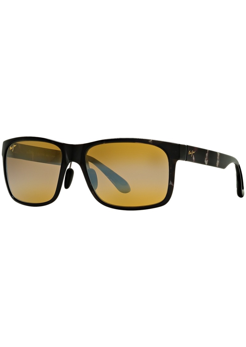 Maui Jim Polarized Red Sands Polarized Sunglasses , 423 - Tortoise Black/Bronze Mirrored Polarized