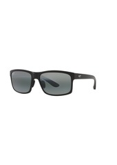 Maui Jim Unisex Polarized Sunglasses, 439 Pokowai Arch - Black Matte