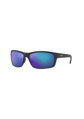 Maui Jim Unisex Polarized Sunglasses, 766 Kanaio Coast - Black Matte