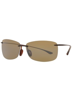Maui Jim Unisex Polarized Sunglasses, MJ000593 Akau 61 - Brown Matte