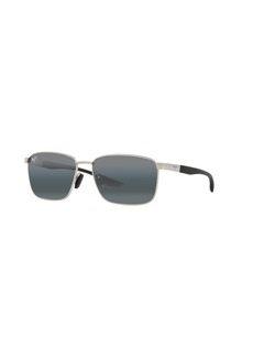 Maui Jim Unisex Polarized Sunglasses, MJ000676 Kaala 58 - Silver