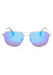 Maui Jim Unisex Cliff House Polarized Brow Bar Aviator Sunglasses, 59mm