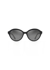 Maui Jim Women's Mariana Polarized Fashion Sunglasses Black with Crystal Interior/Neutral Grey