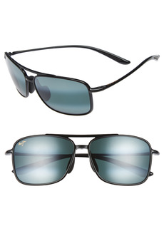 Maui Jim Kaupo Gap 61mm PolarizedPlus2(R) Sunglasses in Gloss Black/Neutral Grey at Nordstrom