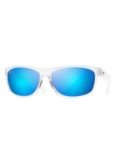 Maui Jim Tumbleland 62mm Polarized Oversize Sunglasses in Matte Crystal at Nordstrom