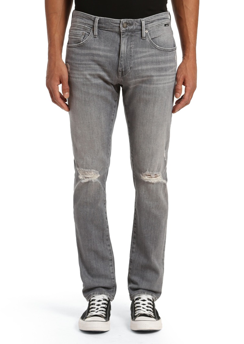Mavi Jeans Jake Ripped Slim Fit Jeans in Grey Vintage Organic at Nordstrom Rack