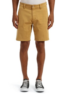 Mavi Jeans Noah Stretch Twill Flat Front Shorts in Mustard Gold Twill at Nordstrom Rack